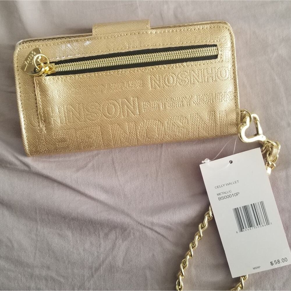 NWT Betsey Johnson Gold And Black Heart Wallet - Picture 2 of 12